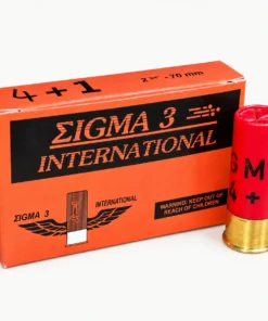 Φυσίγγια SIGMA III International 4+1 70 mm, με πορτοκαλί συσκευασία και κόκκινο φυσίγγι
